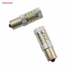 2 * Rouge/jaune/blanc P21W 382 1156 BA15S Ampoule 80W LED feu de position côte Indicator signal queue de brouillard arriere frein