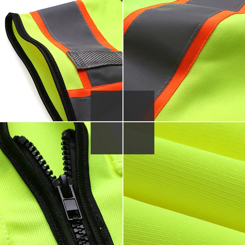 Reflective vest  construction safety protection vest security patrol traffic warning fluorescent safety clothing (2)