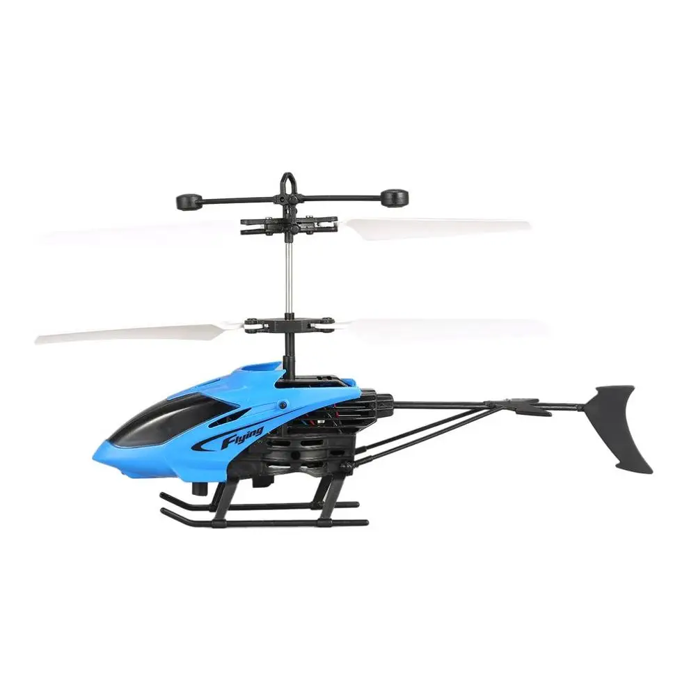 D715 Летающая мини инфракрасная Индукция RC беспилотный летательный аппарат дистанционного Управление беспилотный летательный аппарат с Светодиодный проблесковый маячок для детей игрушки подарок - Цвет: blue