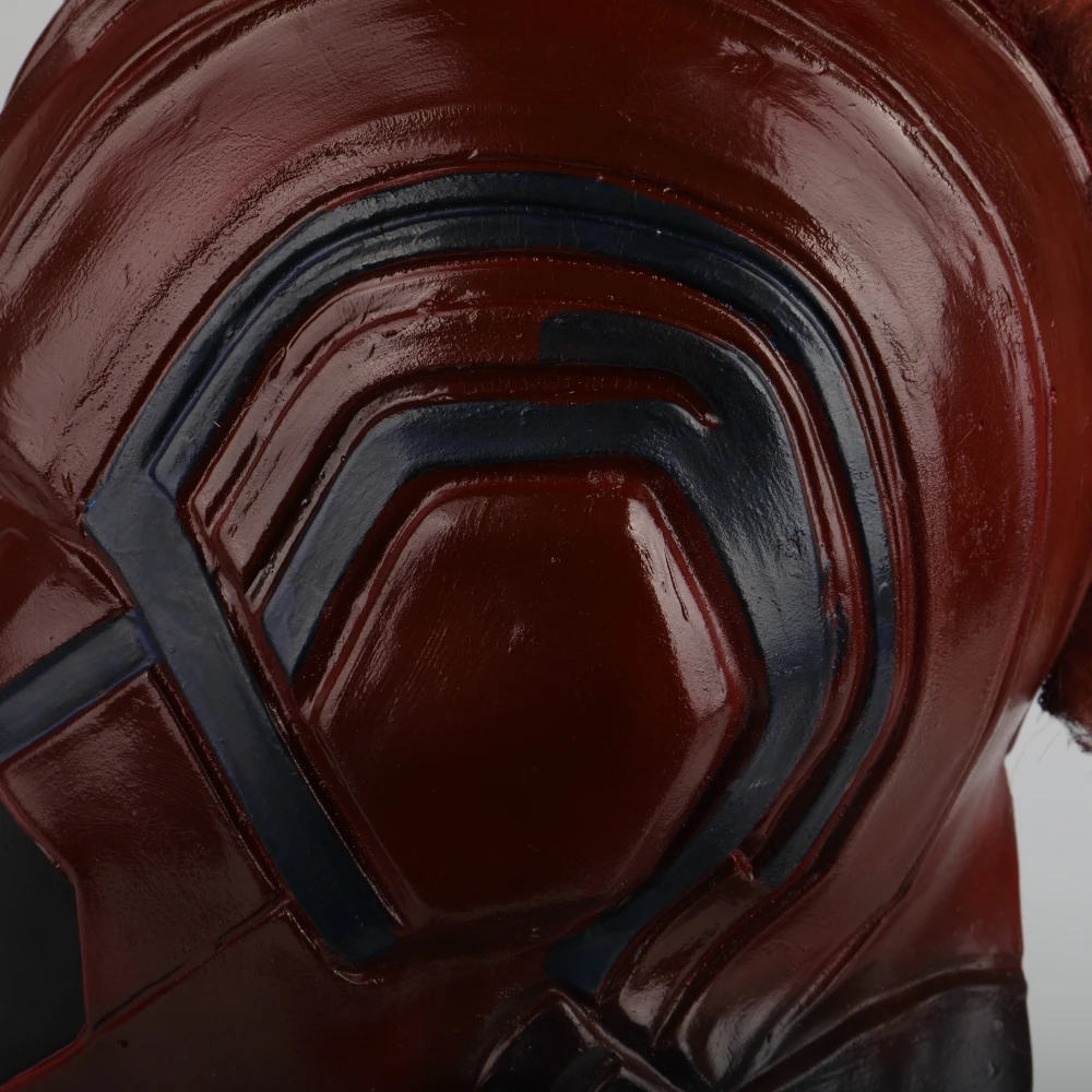 Captain Marvel Helmet Cosplay Prop Mask for Halloween Red with Yellow hair Latex Mask Halloween Cosplay Costume Prop (1)