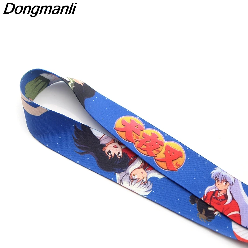 P3671 Dongmanli аниме брелок для ключей Inuyasha Lanyards держатель удостоверения личности ID карта Пропуск Тренажерный зал мобильный телефон USB бейдж держатель ключевой ремень