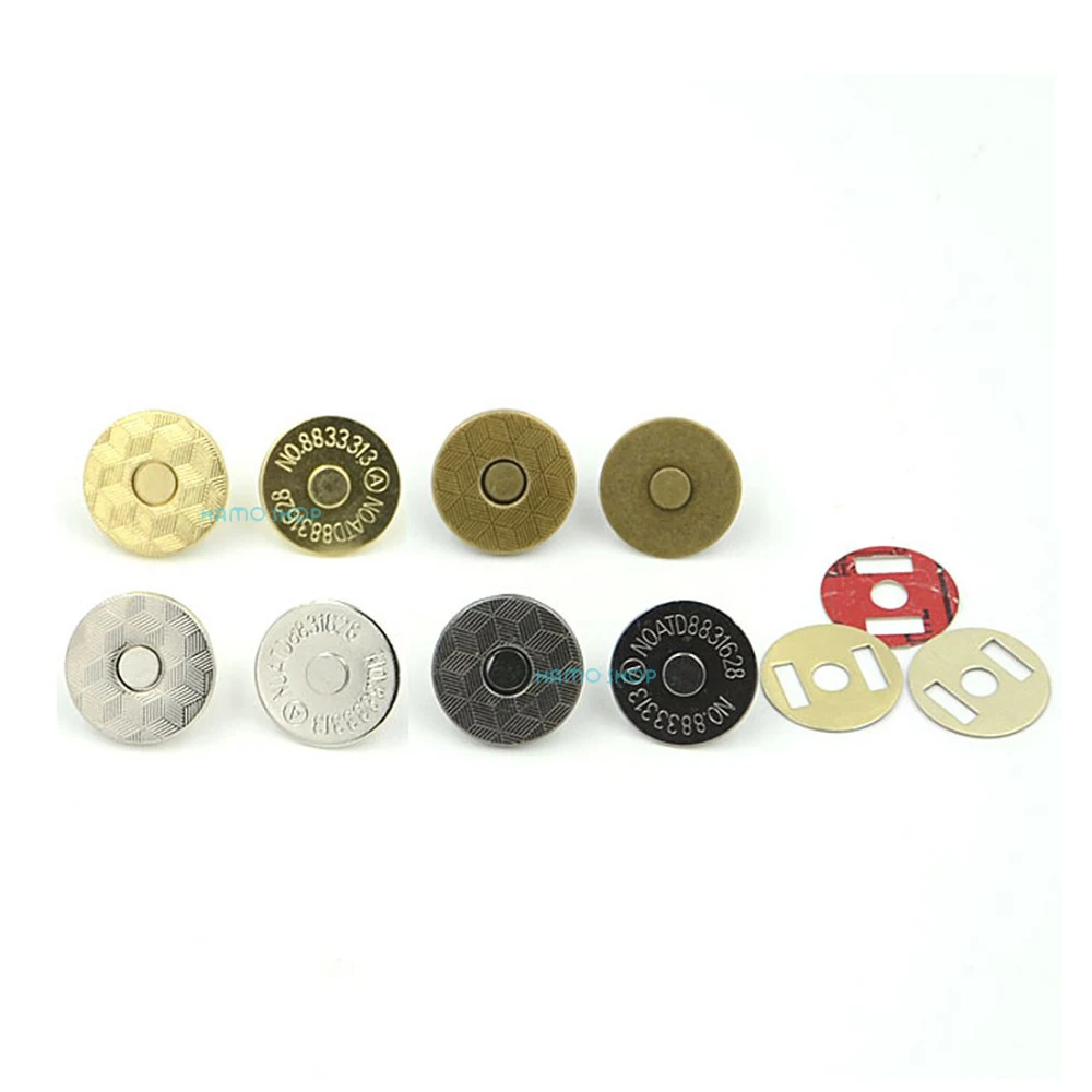 

10pcs 10mm Mix 4 Colors Thin Magnetic Clasp Purse Snaps Closures Round Sewing Button Bag Press Studs