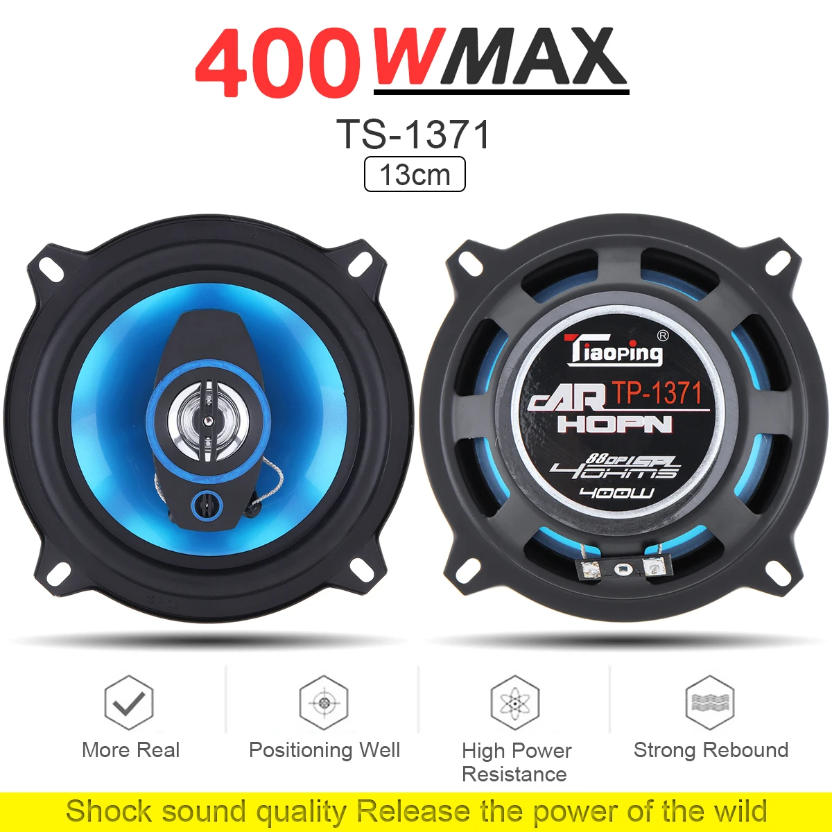 2pcs 5 Inch 400W 2 Way Car Coaxial Auto Audio Music Stereo Full Range Frequency Hifi Speakers Loundspeaker for Cars Vehicle 2pcs 5 Inch 400W 2 Way Car Coaxial Auto Audio Music Stereo Full Range Frequency Hifi Speakers Loundspeaker for Cars Vehicle