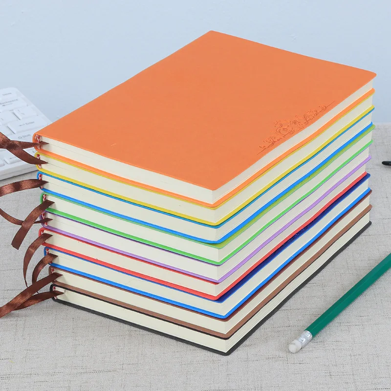

2019 Cute Kawaii Multicolor Printable Advertising LOGO Soft Leather Notebook Cartoon Diary Diary Plan Children's Notepad A5 Busi
