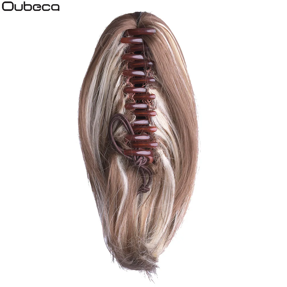 Oubeca 8 inch Synthetic Claw Straight Ponytail Hairpiece Short Drawstring Pony Tail Hair Piece Clip In Hair Extensions For Women Oubeca 8 inch Synthetic Claw Straight Ponytail Hairpiece Short Drawstring Pony Tail Hair Piece Clip In Hair Extensions For Women
