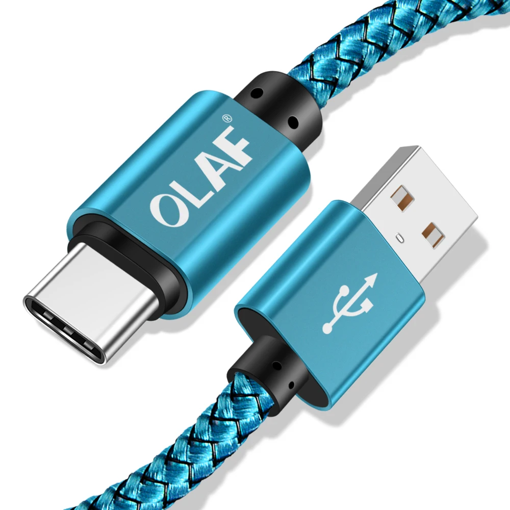 Олаф USB-C usb type-C кабель 3 м 2 м 5 в 2,4 А кабель для быстрой зарядки для samsung s9 s8 note 8 9 huawei xiaomi mi6 mi 8 oneplus type-c