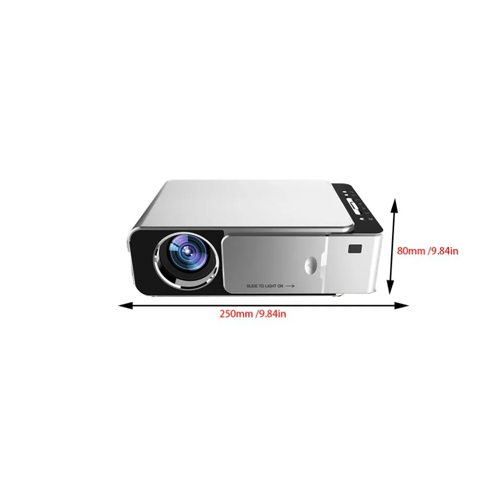 WL T6 Multi-language Projector 1080P Resolution Home Theater LED Portable HD Projector Nice Design Small New arrival