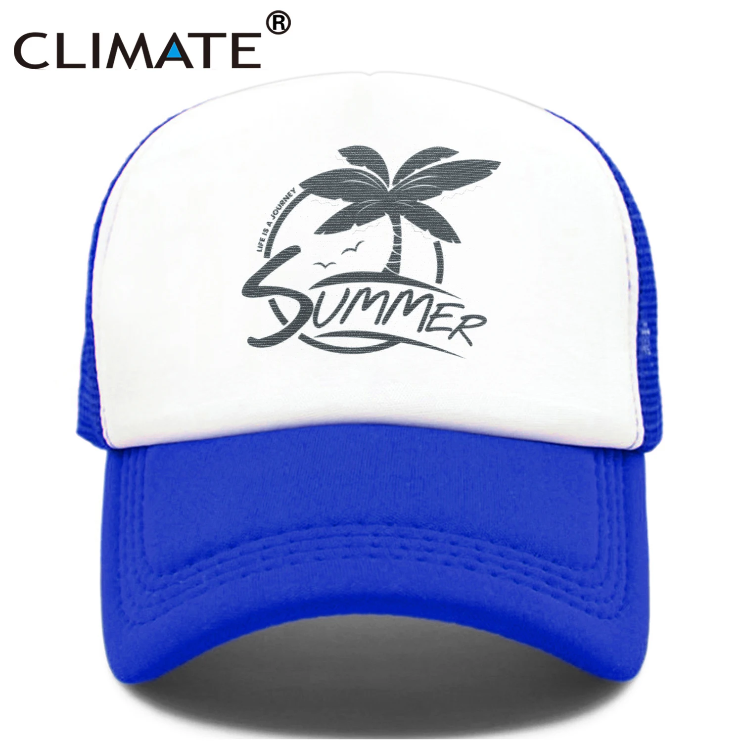 CLIMATE Summer Surfing Trucker Cap Hat Seaside Sandbeach Coconut Hip