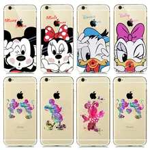 Cute Lovely Cartoon Minnie Mickey Mouse Case coque for iphone 7 6 6s plus 5 5S SE Phone Cases Snow White Mermaid Silicone Covers