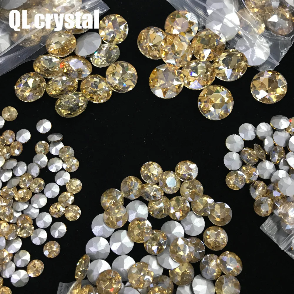 

QL Crystal Gemstone shape Pointback Crystal Rhinestone High Quality for Jewelry Making DIY Accessories