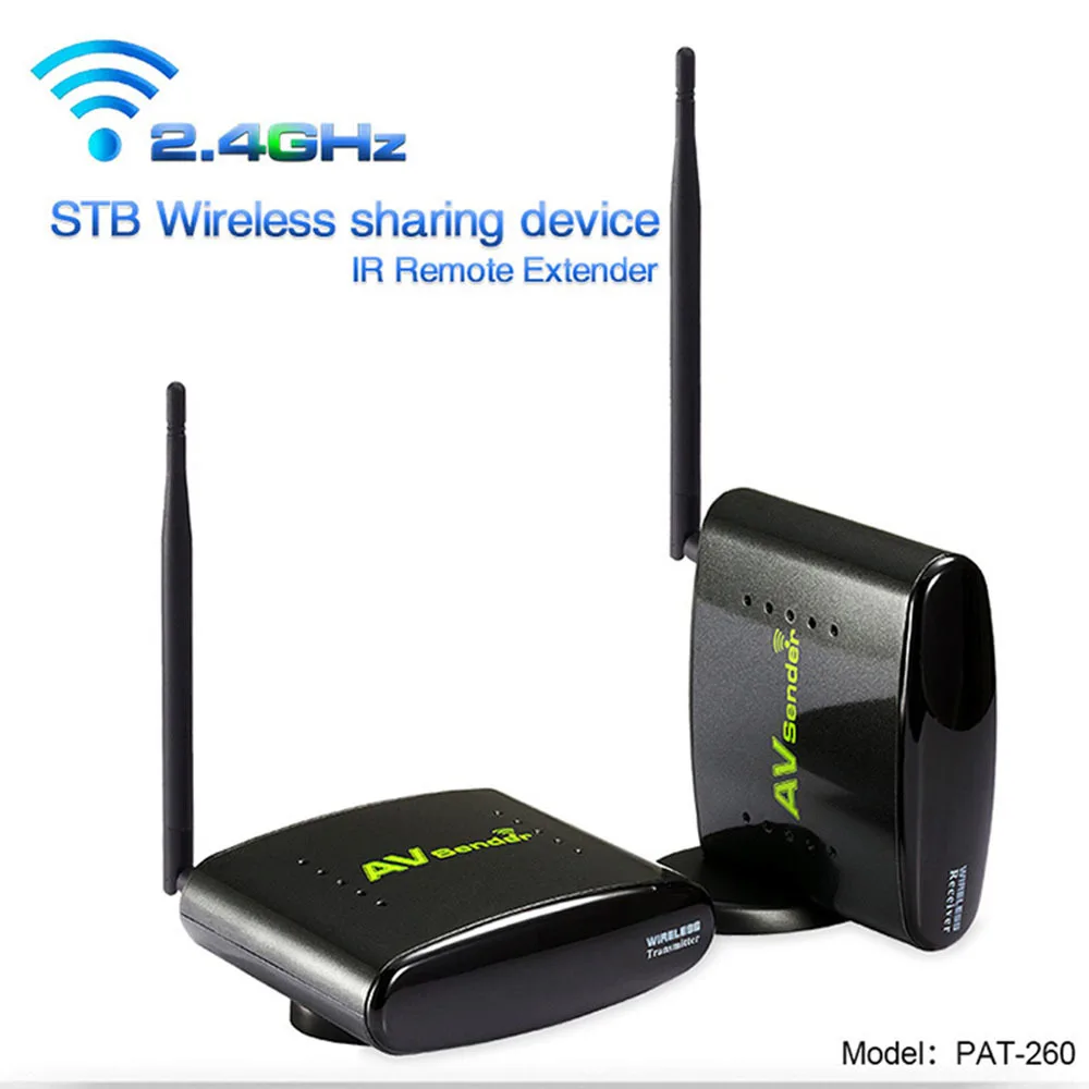 

PAT-260 Digital RCA Audio Video 2.4G Wireless AV Transmitter Receiver Sender + IR Extended For DVD Satellite Android Cable TV