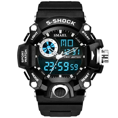 Новые SMAEL часы мужские G стиль Wateproof S Shock спортивные мужские s часы лучший бренд класса люкс светодиодный цифровые часы военные армейские наручные часы - Цвет: Белый