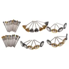 44 шт мини-проволочная кисть колесо чашка латунный Стальная проволока кисти набор для приготовления чая 1/8 дюймов(3 мм) для конических фрез для Мощность Dremel шлифовальные вращающиеся инструменты Инструменты