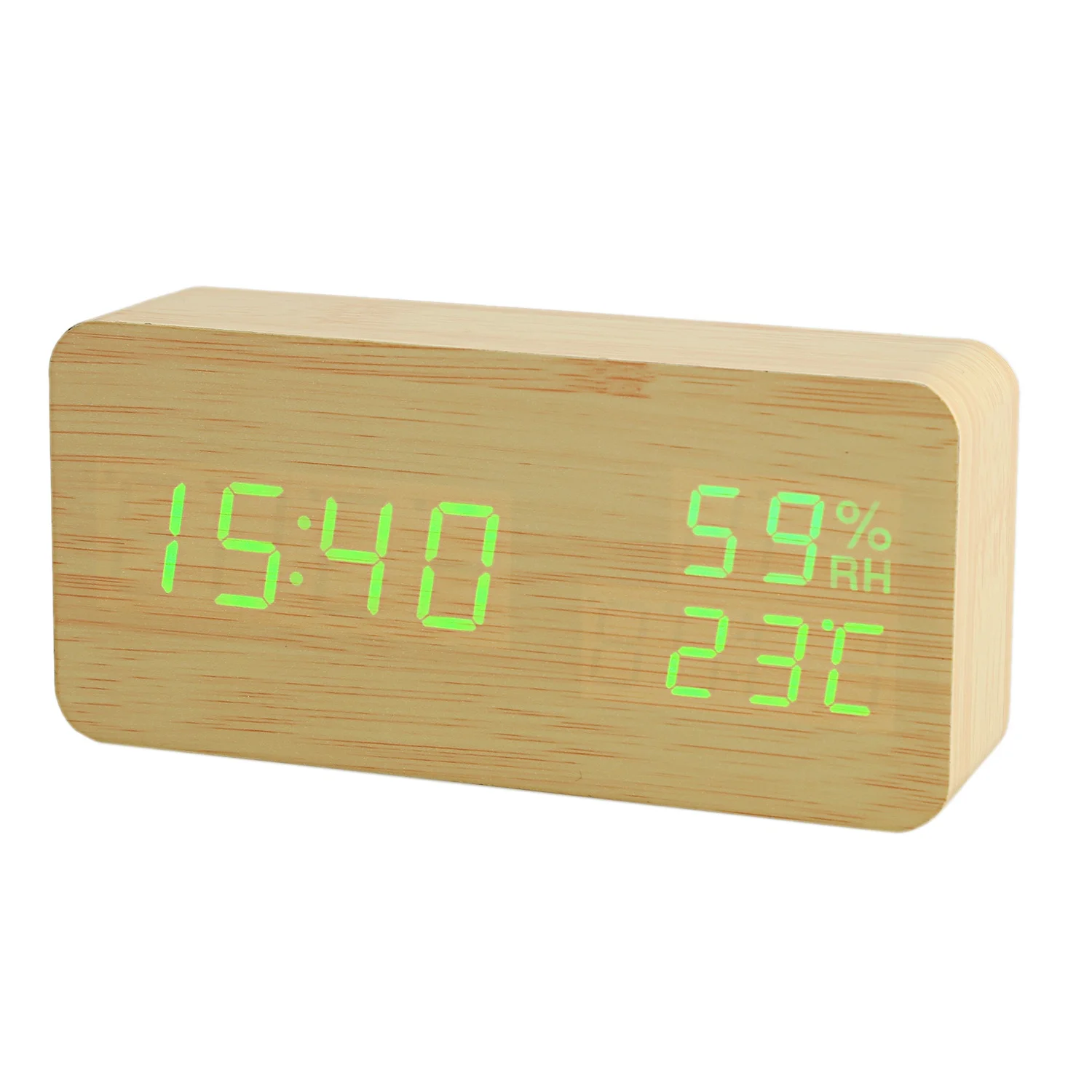Современные светодиодные мультфифункциональные часы влажность электронные настольные цифровые часы