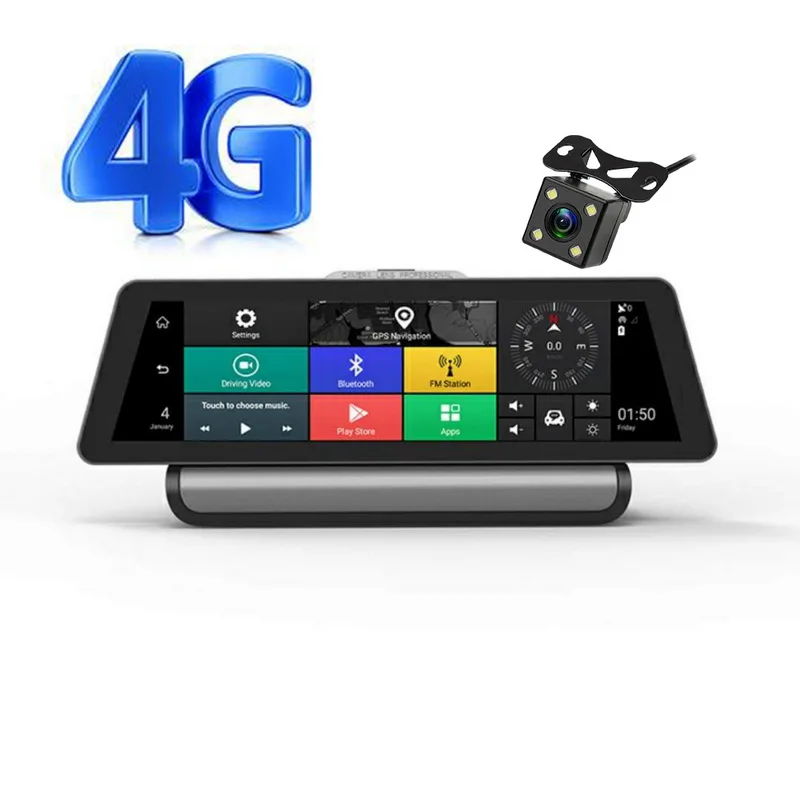 4 светодиодный gps-навигатор 10 дюймов ADAS центральная консоль Bluetooth wifi Android 5,1 4G HD Автомобильный видеорегистратор