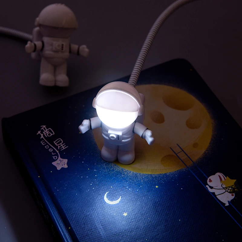  White Flexible Spaceman Astronaut USB Tube LED Night Light Lamp For Computer Laptop PC Notebook Rea - 33002434885