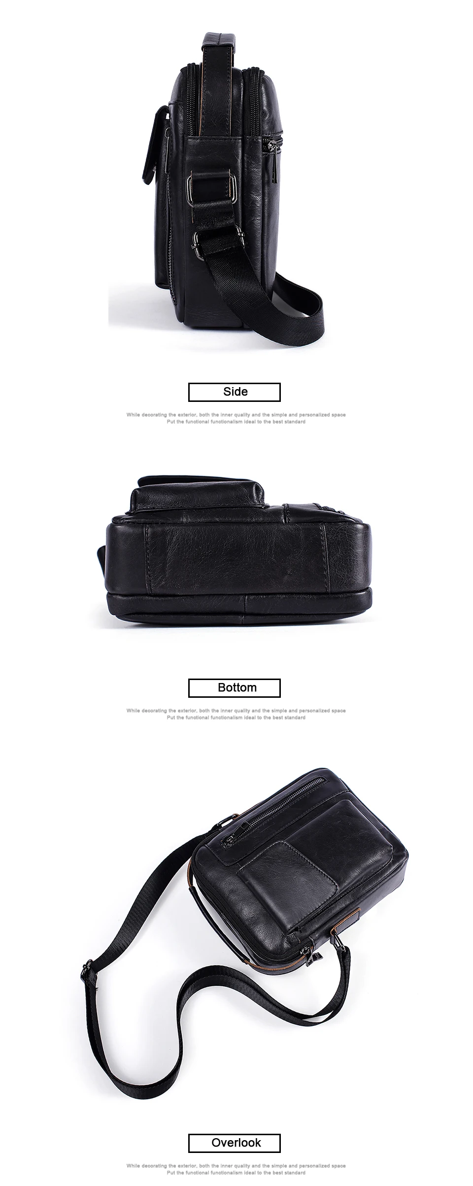 WESTAL Genuine Leather Men's Bags Crossbody Bags Flap Male Messenger Bag Men Leather Small Ipad Holder Shoulder Bag naturally 8211_01 (5)