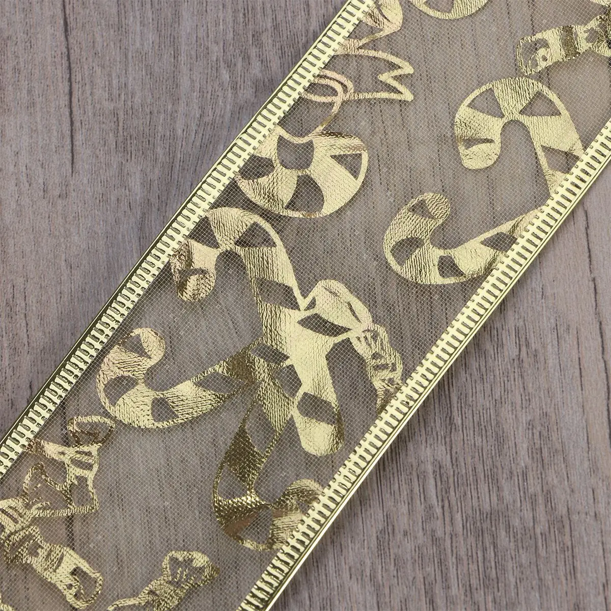 Swirl проводной Sheer блеск ленты елочные украшения для рождественской вечеринки украшения дома(Золотое дно Цвет