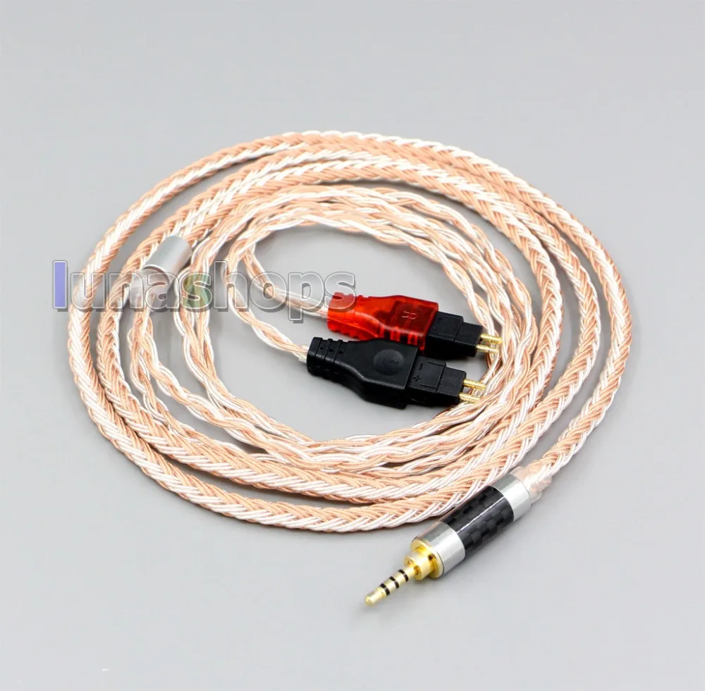 LN005980 2,5 мм 4 полюса TRRS 16 ядер OCC посеребренный смешанный кабель для наушников для Sennheiser HD25-1 SP HD650 HD600 HD580 HD525