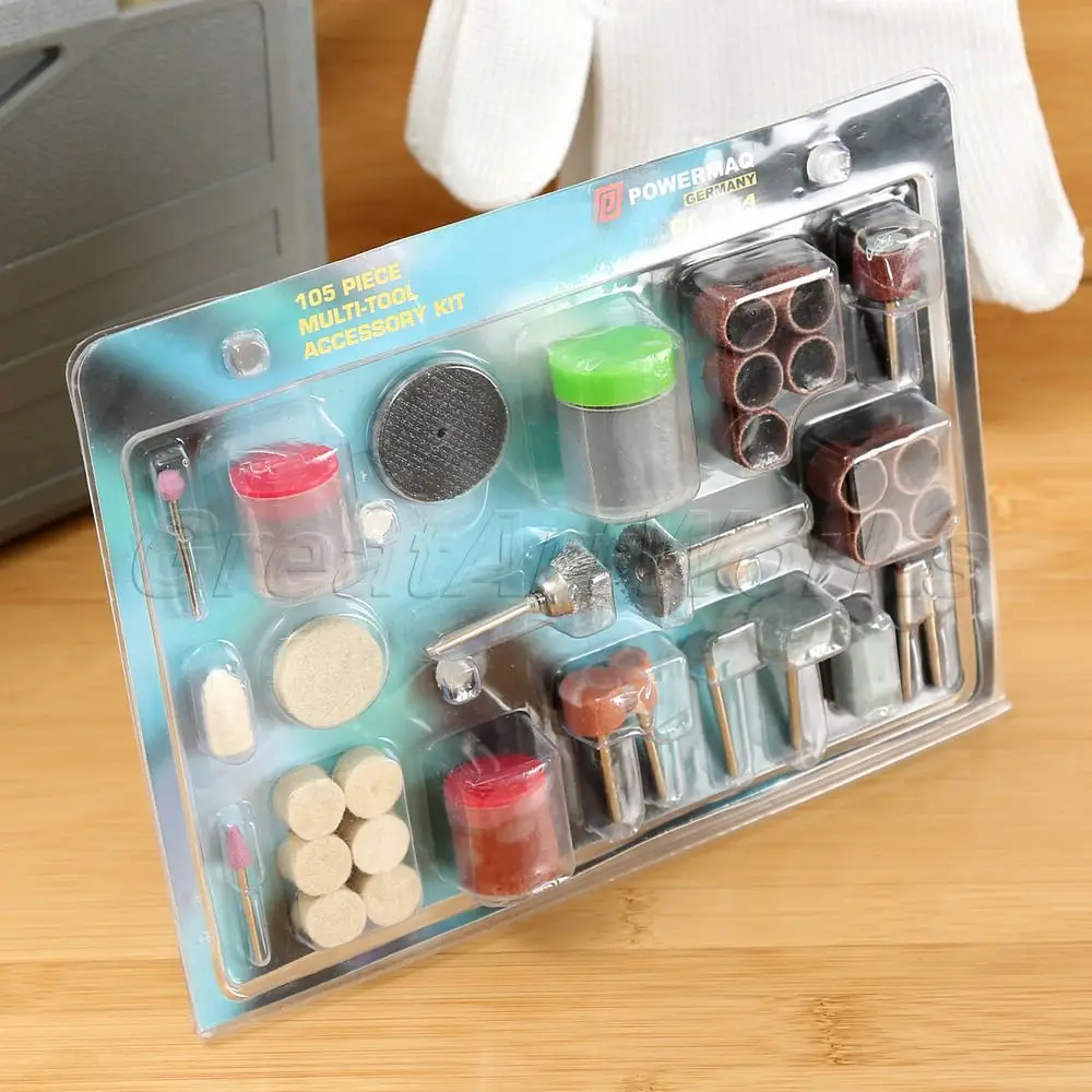 dophee High Quality 105 Piece Bit Set Suit Mini Drill Rotary Polishing Grinder & Fit Drill Dremel DIY Tools Polishing Tool