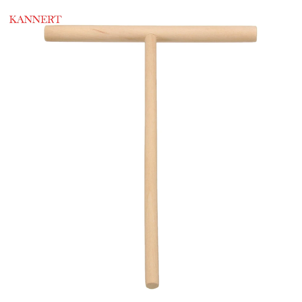 1PCS 12*17cm Wooden T Letter Kitchen Stick Spreader Crepe Pancake Batter Maker