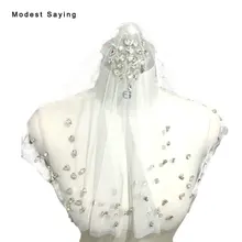 Элегантная вуаль для птиц со стразами, Свадебные вуали с кристаллами, свадебный головной убор, свадебные аксессуары, свадебная фата JV80