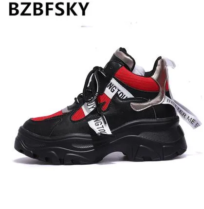 

2019 Hot Sale Woman Casual Shoes 40 Plus Size Breathable Female Sneakers Woman Canvas Shoes 6cm Platform Sneakers