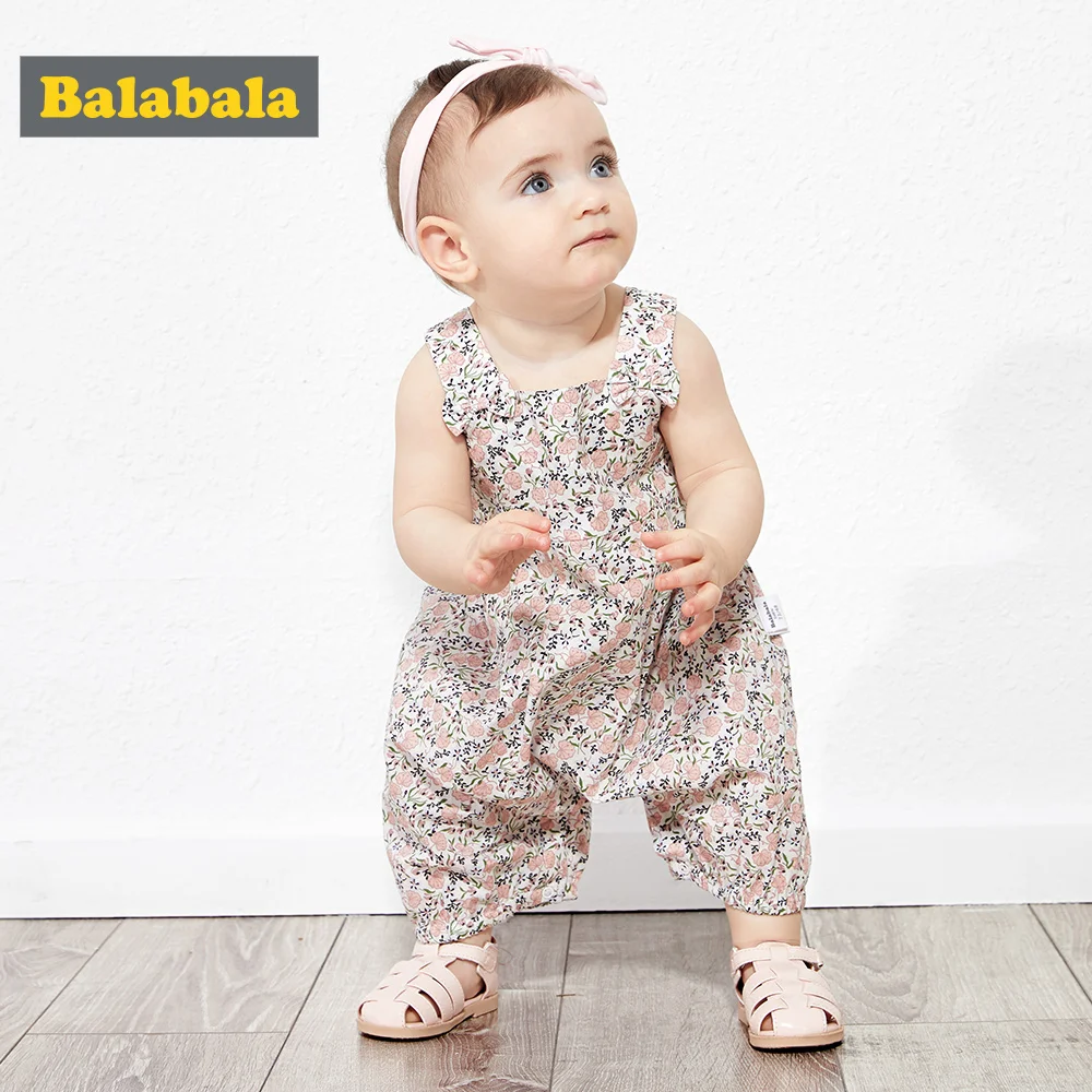 

Balabala Baby onesies baby clothes cute super newborn clothes summer thin section outting clothing