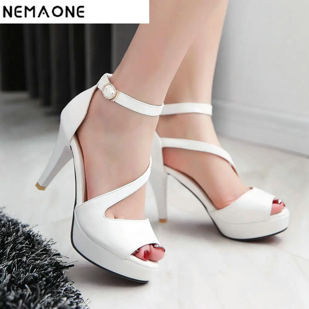 

2018 Fashion Women Heels Sexy High Heels Peep Toe Platform Sandals For Prom Nightclub Shoes Woman High Heels Sandals