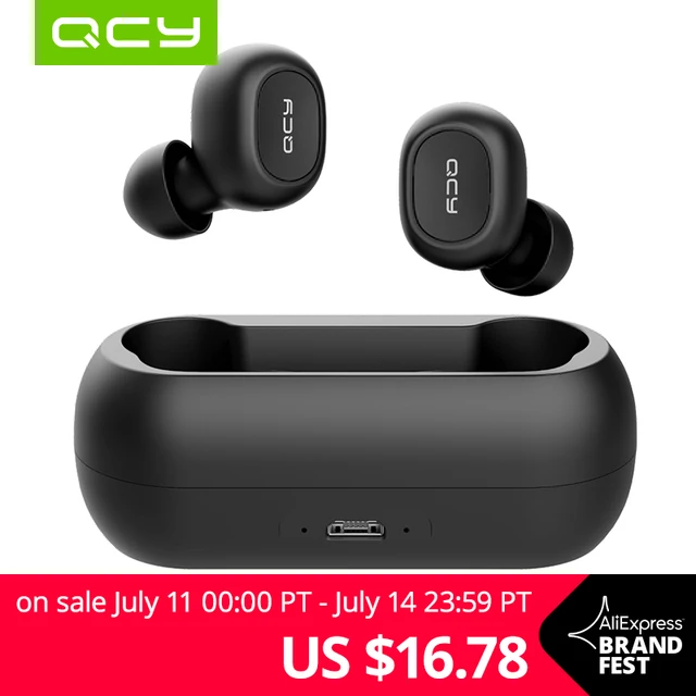 QCY qs1 TWS 5,0 Bluetooth наушники 3D стерео беспроводные наушники с двойным микрофоном