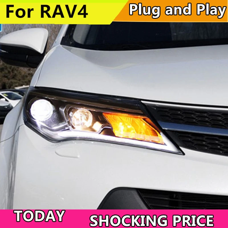 Doxa автомобильный Стайлинг для Toyota RAV4 2013 2015 Автомобильные светодиодные фары