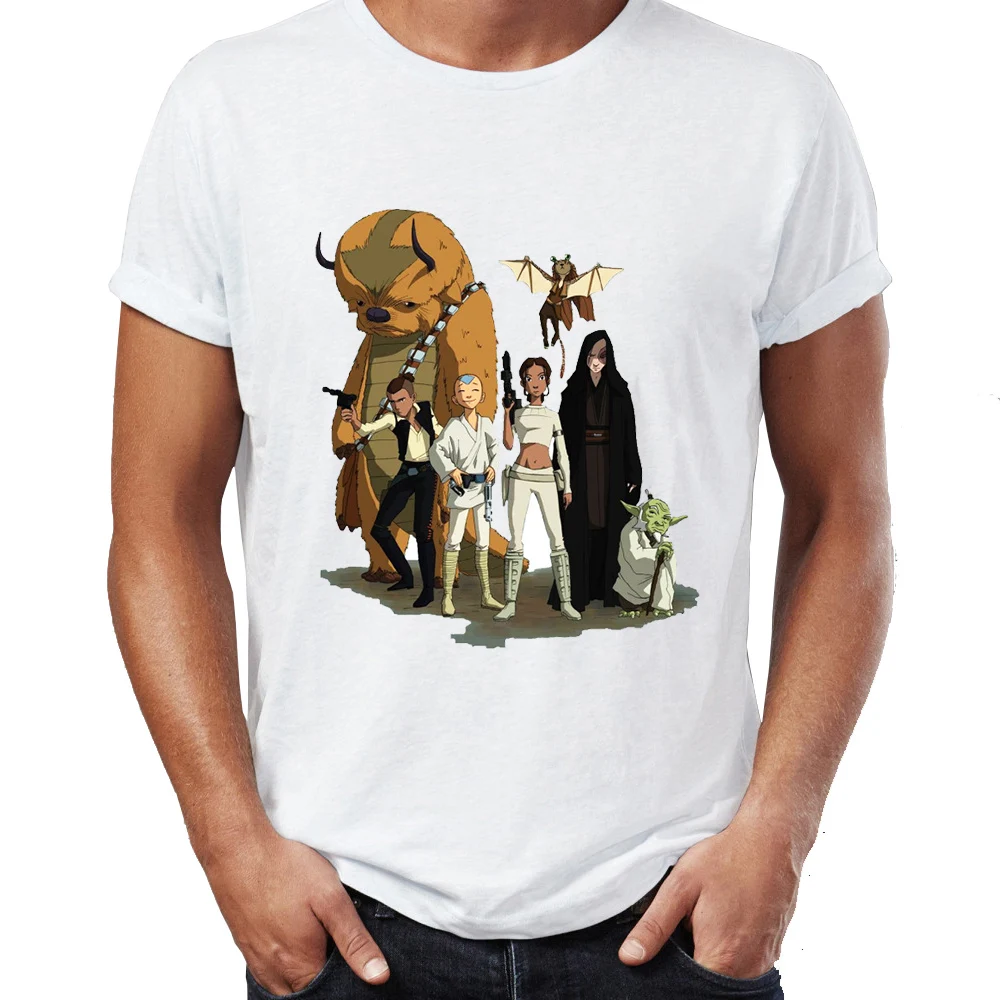 

Summer Men's T-shirt The Last Airbender Aang Uncle Iroh Team Up Mashup Funny Artsy Awesome Artwork Tshirt Tees Tops Harajuku