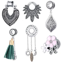 Fanpeijy нержавеющая сталь серьги измерительные приборы плоти тоннели болтаются пирсинг Носилки Комплект для женщин Ушные Тоннели и пробки манометры расширитель