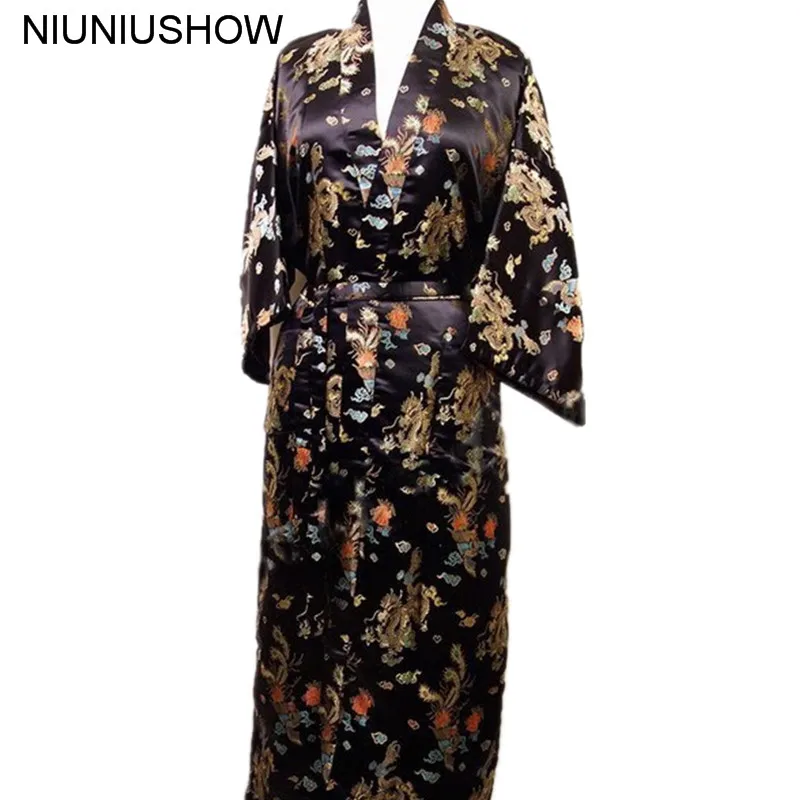 Мужское атласное кимоно в китайском стиле Размеры S M L XL XXL XXXL|gown cotton|gown descriptiongown dress