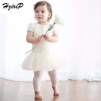 

HziriP 2017 New Baby Tights White Pink Cotton Baby Tights Summer Hollow Out Kids Girls Baby Pantyhose Children Tights 0-2Years