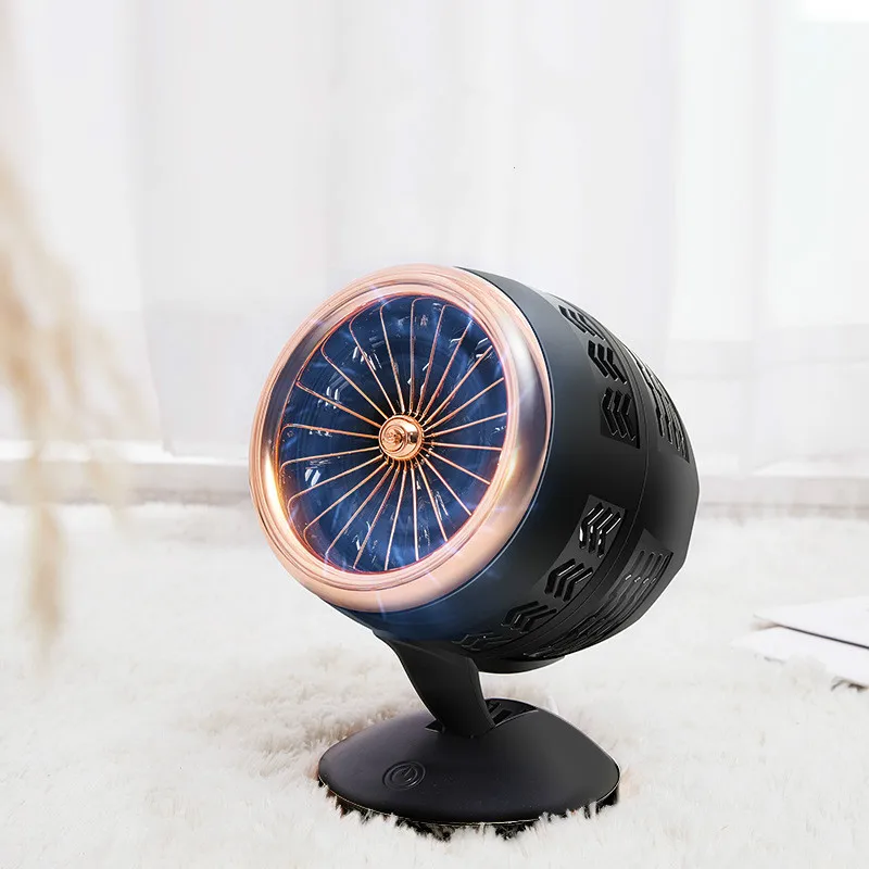 

USB Electric Mini Portable Turbo Fan Double-blade Fan Air Cooler Two Speed Control Summer Cooling Fan