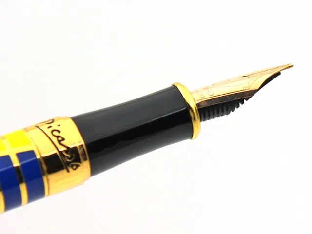 Перьевая ручка Picasso ps-81 ps-81 10k золотые перьевые ручки синий золотой серебряный черный пимио Вальс цветов