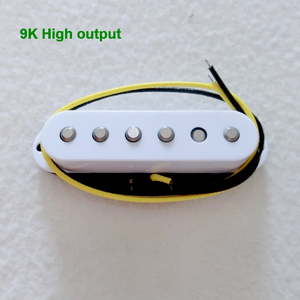 

Free Shipping 9K High Output stagger chamfered Alnico 5 rods single coil guitar pickup vintage 60's style