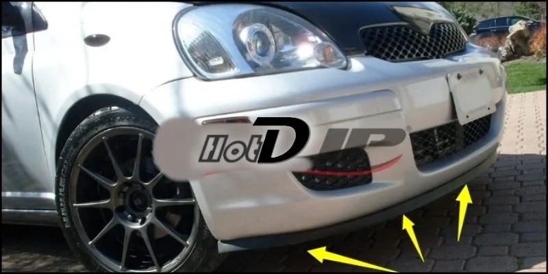 For TOYOTA Echo Yaris Platz Bumper Lip Front Spoiler For TopGear Fans to Car Tuning TOPGEAR Body Kit Strip Skirt 2