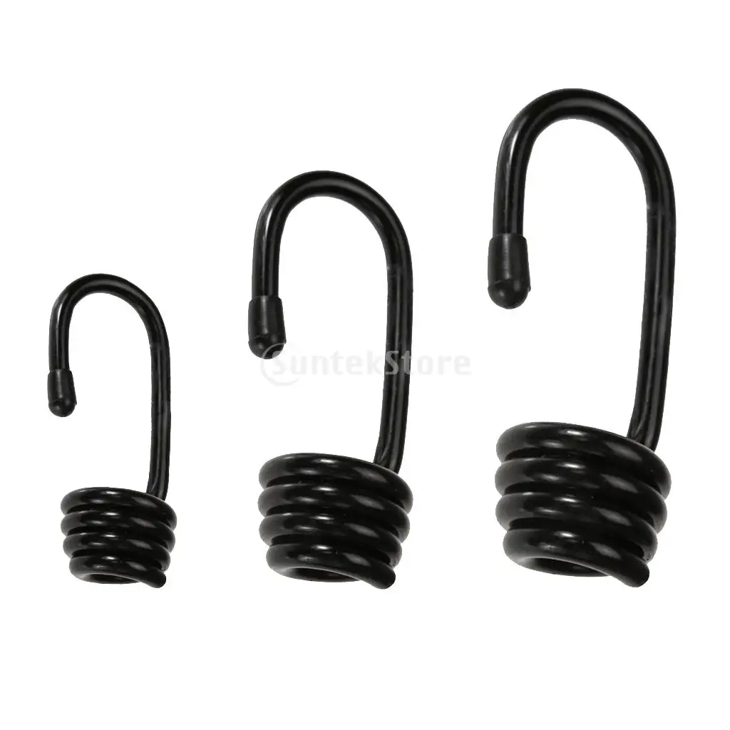 5pcs 6mm 8mm 10mm Metal Spiral Wire Hooks Bungee Shock Cord Elastic Rope End 