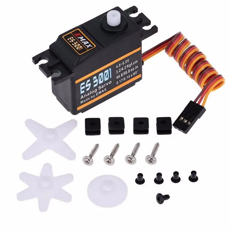 

4x EMAX ES3001 37g Standard simulation Servo server For RC Helicopter Boat Airplane Fiexd wing