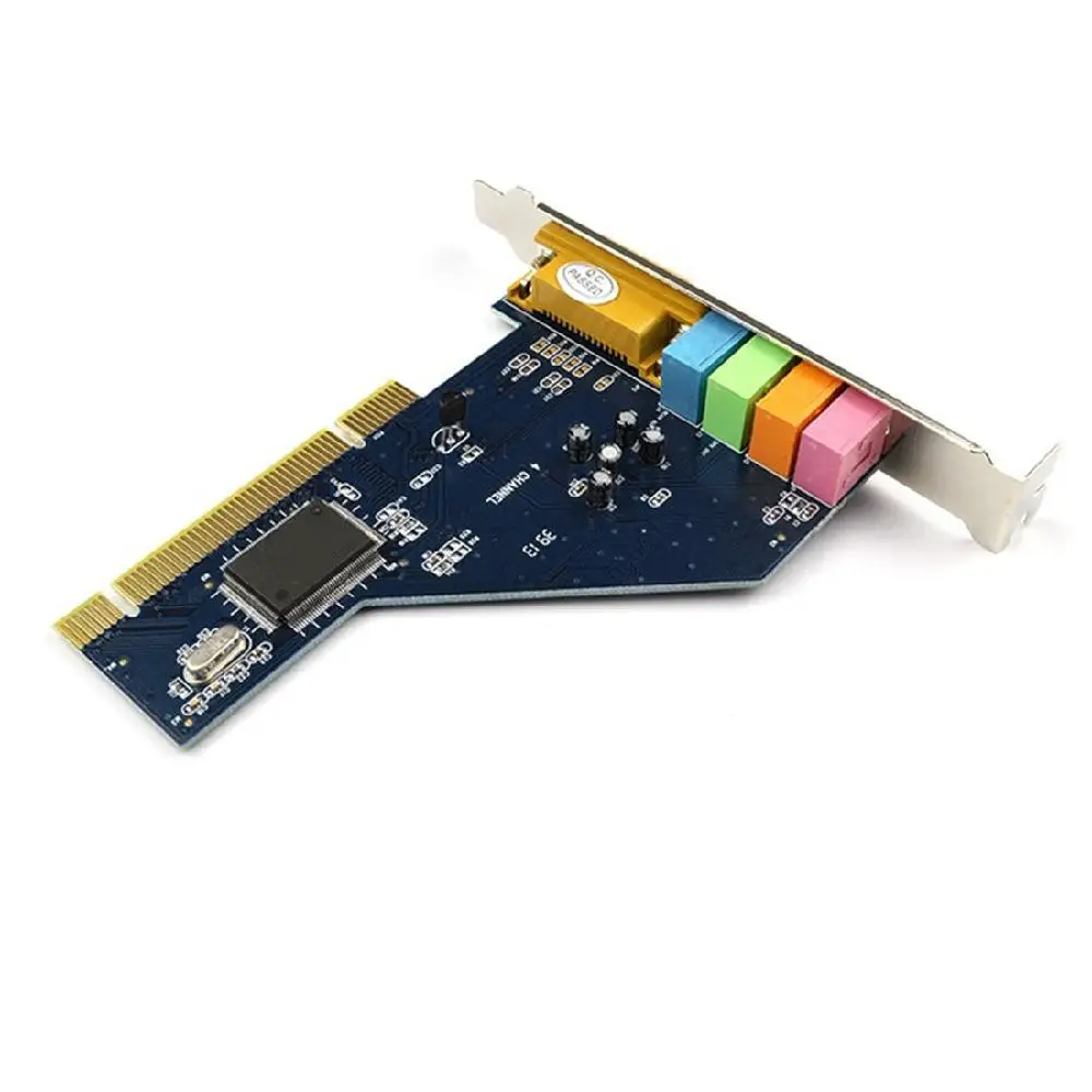 BEESCLOVER 4 канала 8738 чип 3D аудио стерео звуковая карта PCI для Win7 64 бит
