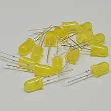 200 шт./лот 5 мм желтый светодиодный светильник светоизлучающие диоды