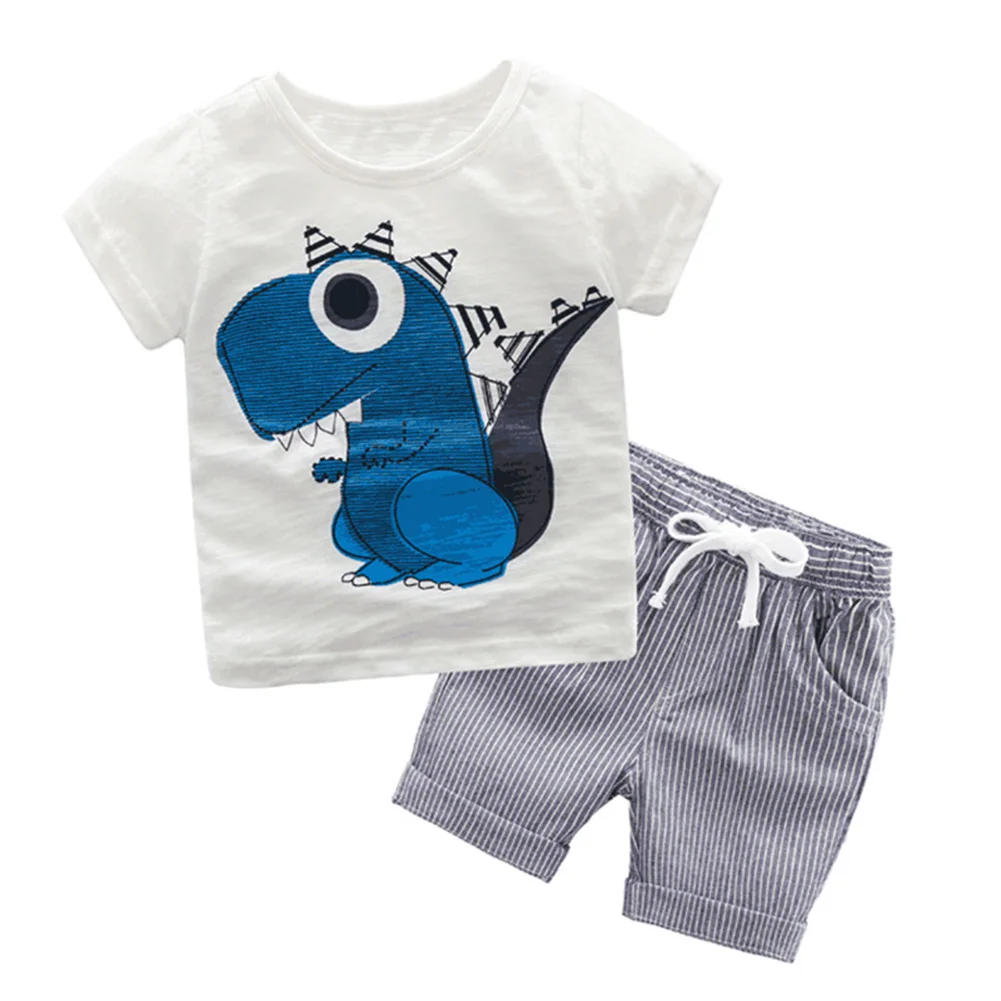 

Toddler Boy Summer Clothes Animal Printed Baby Clothing Suits For Boys Dinosaur Ensemble Enfant Garcon Toddler Boy Kid Clothes