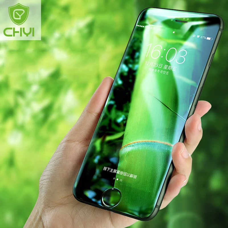 Прозрачное стекло CHYI для iphone 7 8 6S защита экрана олеофобное покрытие 9H