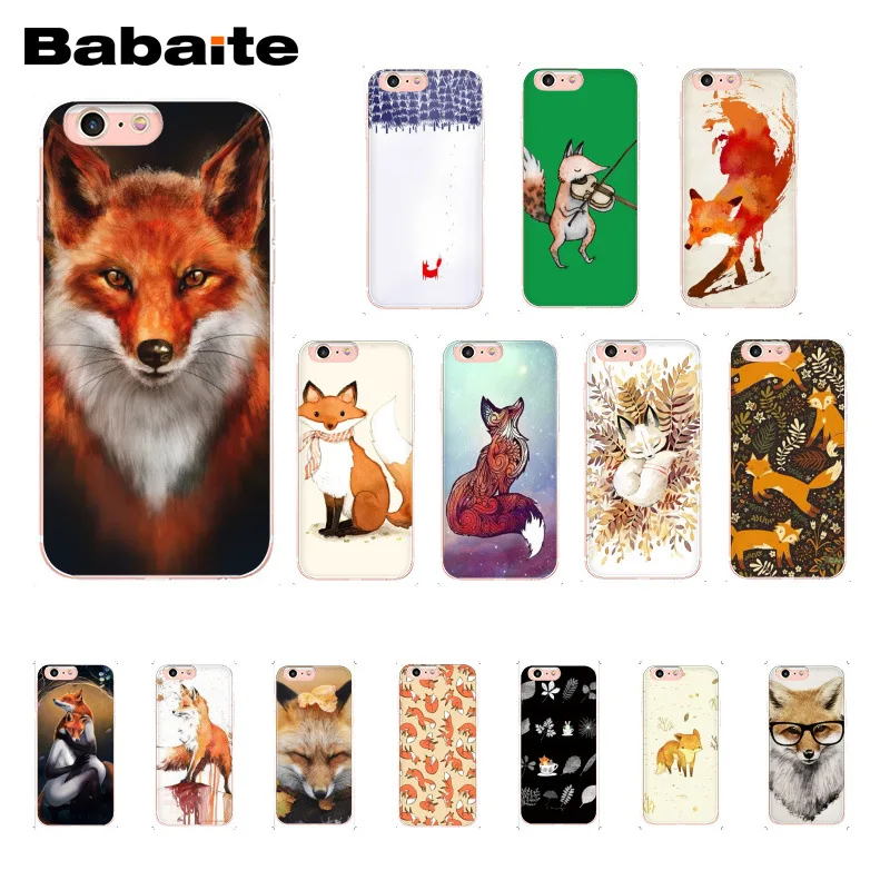

Babaite Fox In Autumn leaves forest Sleeping Phone case for iphone 11 Pro 11Pro Max X XS MAX 6 6S 7 7plus 8 8Plus 5 5S XR