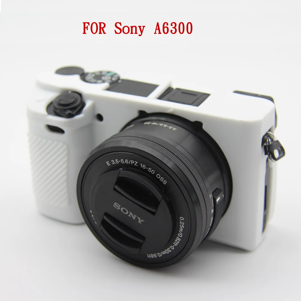 Мягкая сумка для камеры силиконовый чехол для sony A5000 A5100 A6000 A6300 A6500 RX100 III IV - Цвет: A6300 White