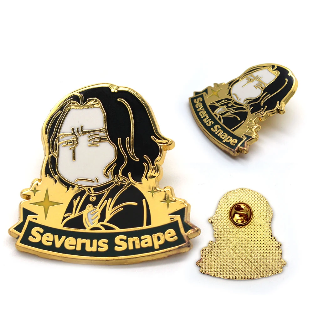 

OHCOMICS Anime Harri Potter HP Harry Professor Severus Snape Metal Pin Badge Chestpin Brooch Costume Accessories Ornament Decor