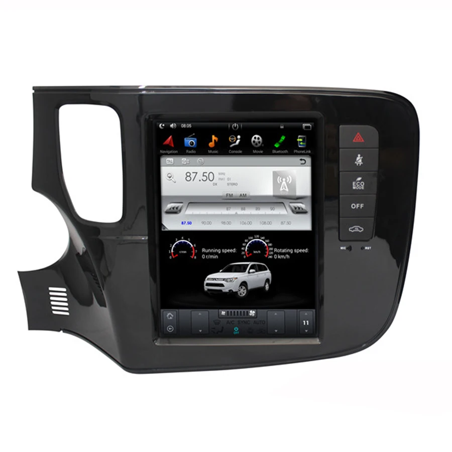 Cheap Asvegen Vertical Screen 10.4 inch Android 7.1 Quad Core Car DVD Multimedia Player Radio For MITSUBISHI OUTLANDER GPS Navigation 2