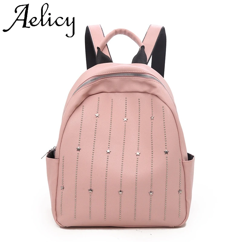 

Aelicy New Designer Fashion Women Backpack Stars Soft Multi-Function Small Backpack High Quality Lady Backpack Phone Pocket